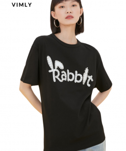 Áo Thun Đính Đá Rabbit đen
