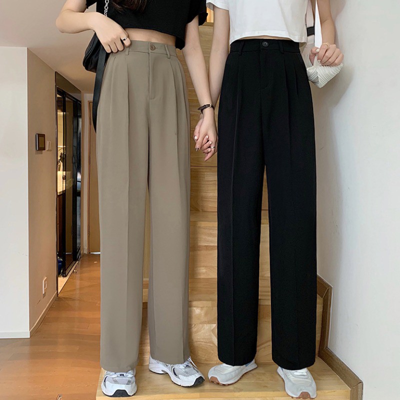 Các loại quần dài của nữ ống suông cạp cao