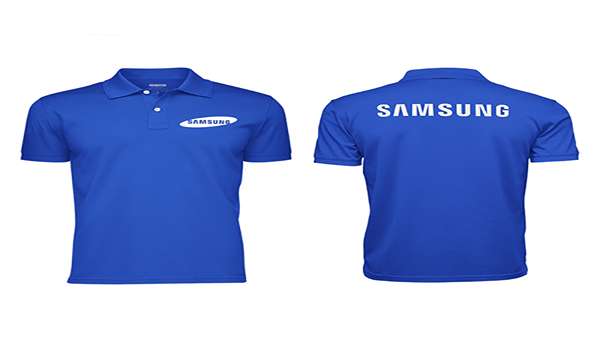 Mẫu áo đồng phục Samsung đơn giản cổ bẻ